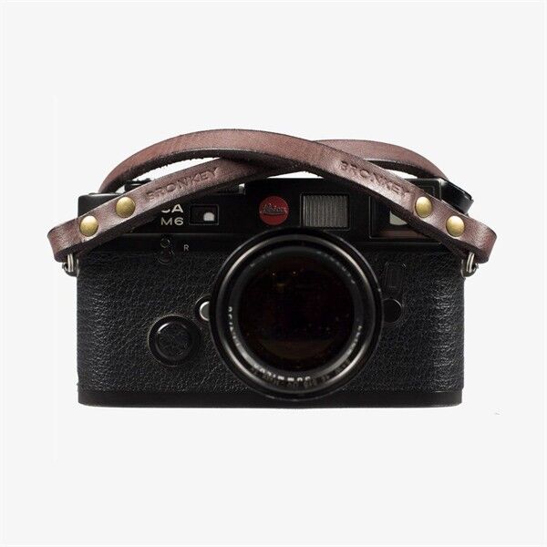 Bronkey Berlin 102 Camera Strap Leather Brown Front View