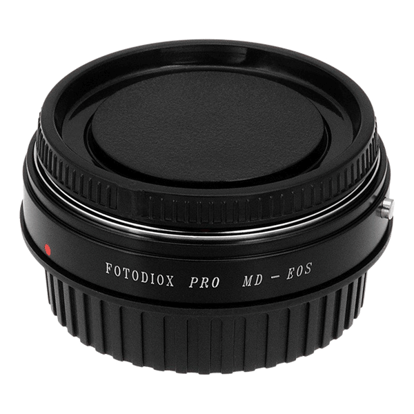 Objektivadapter Minolta MD MC auf Canon EOS EF-Mount von Fotodiox Pro Seitenansicht