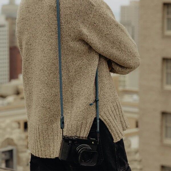 Peak Design Form Rope Camera Strap Mounted on Camera Side View