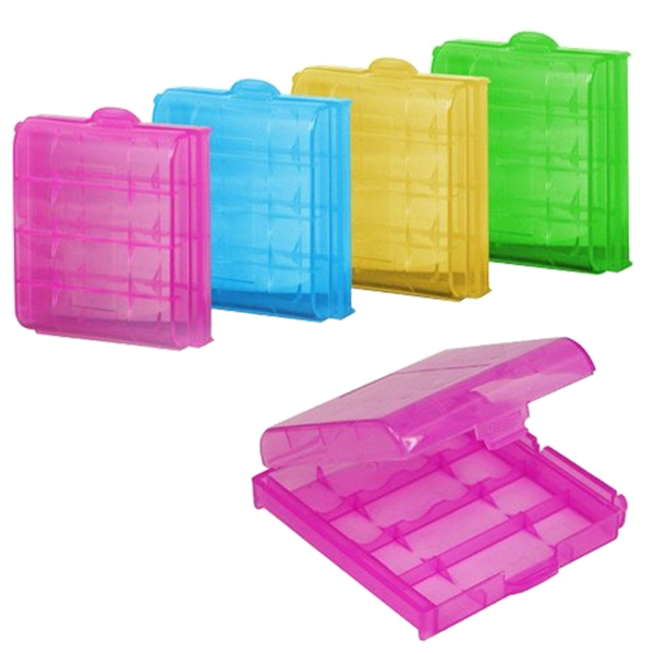 Transportbox für AA / AAA Akkus Batterien gelb