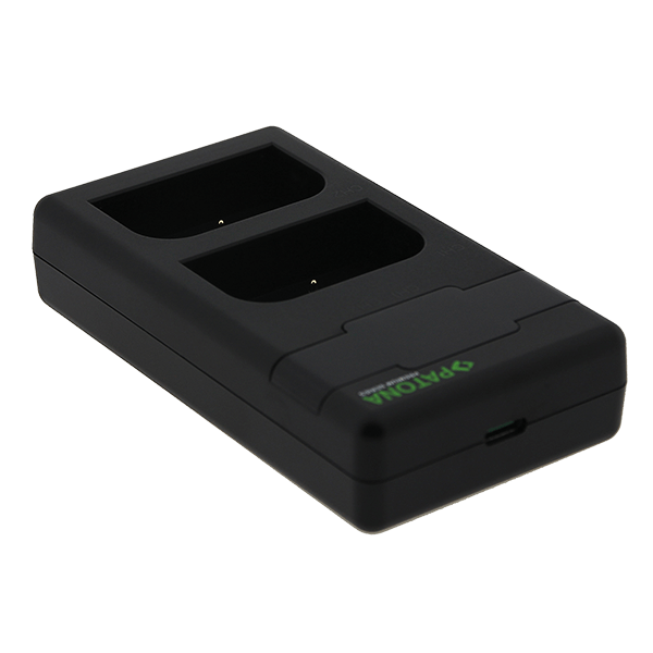 Doppel USB C Ladegerät zu Olympus BLX-1 USB-C Anschluss