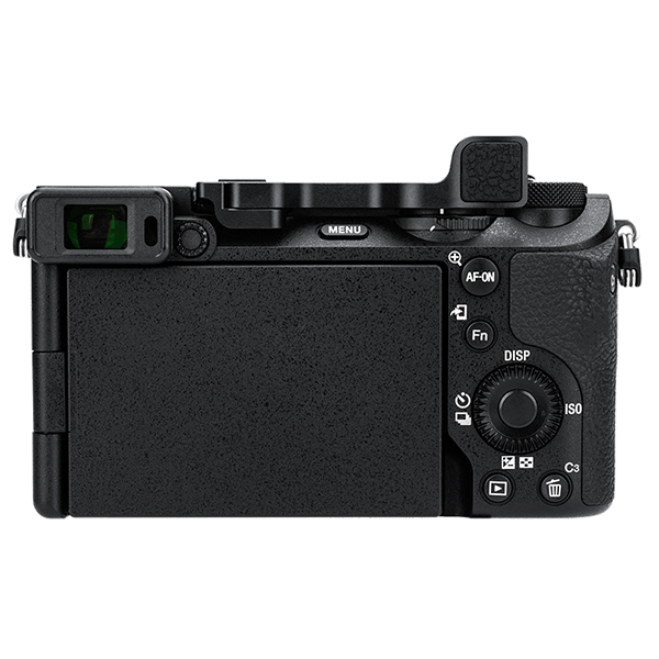 Daumenauflage passend zu der Sony A6700 in schwarz an Kamera von hinten