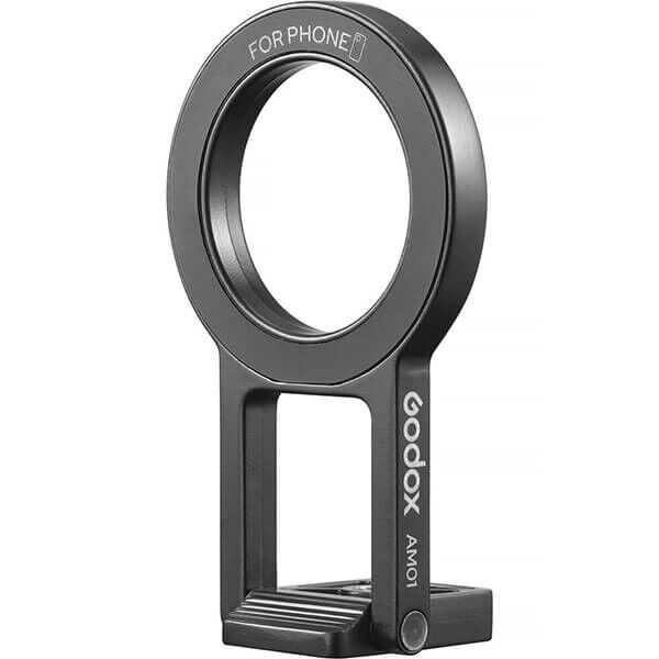 Godox MA5R Magnethalterung montiert an MagSafe Smartphone