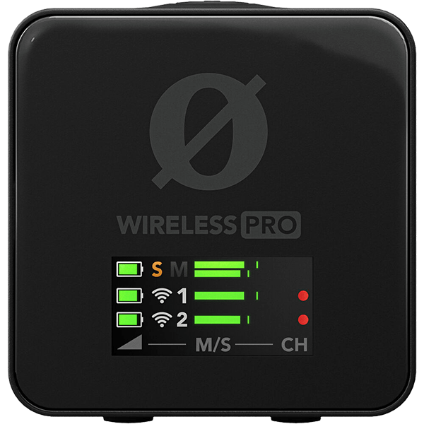 Rode Wireless PRO kabelloses Mikrofon für zwei Personen Display