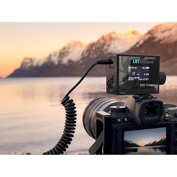 LRTimelapse PRO Timer 3.5 mounted on a camera