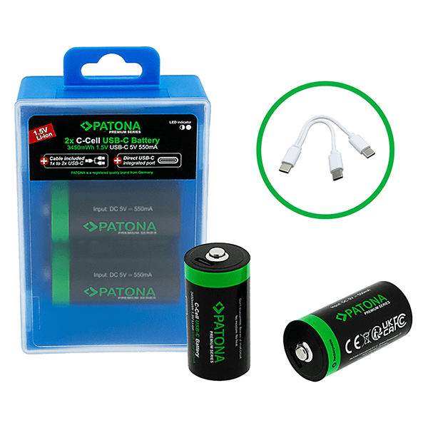 Rechargeable battery LR14 Baby C from Patona