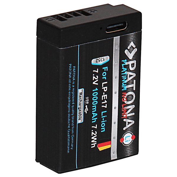 Akku Canon lp e17 mit USB-C Input von Patona