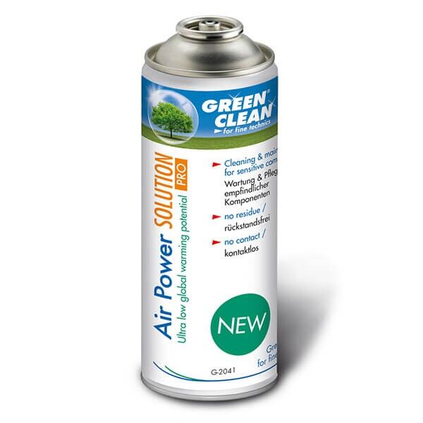Green Clean Compressed Air 400 ml Front view of the spray can