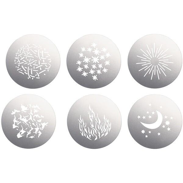Godox Gobo Set 1 mit 6 Aluminium-Gobos, 66 mm Durchmesser Godox Gobo Set 1 mit 6 Aluminium-Gobos, 66 mm Durchmesser