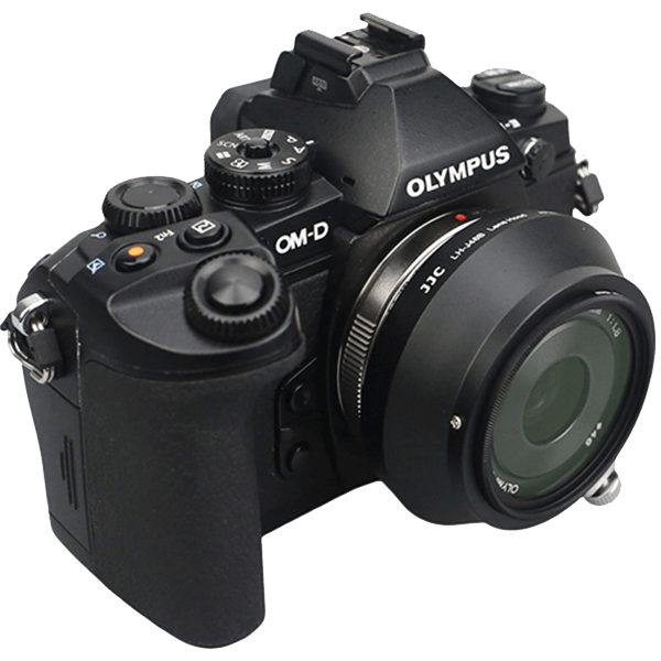 JJC LH-J48B Lens Hood replaces Olympus LH-48B black