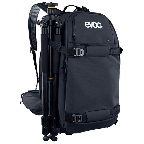 Fotorucksack Evoc CP 26 Liter in Schwarz mit Stativ