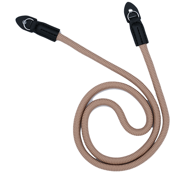 Climbing Rope Camera Strap in light brown