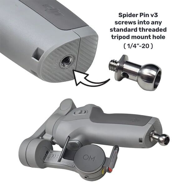 SpiderPro Screw Pin v3 with QD Socket for Flash and Gimbal SpiderPro Screw Pin v3 with QD Socket for Flash and Gimbal