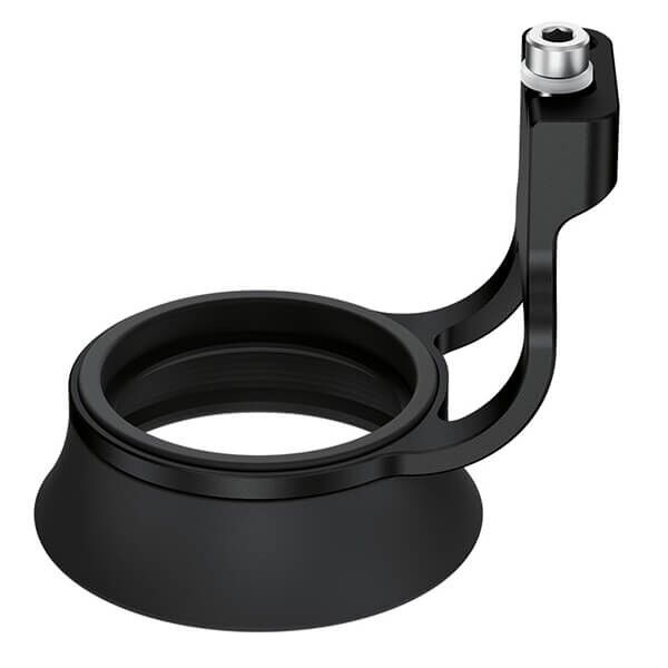 Eyecup for Fujifilm GFX100RF in black, full side view