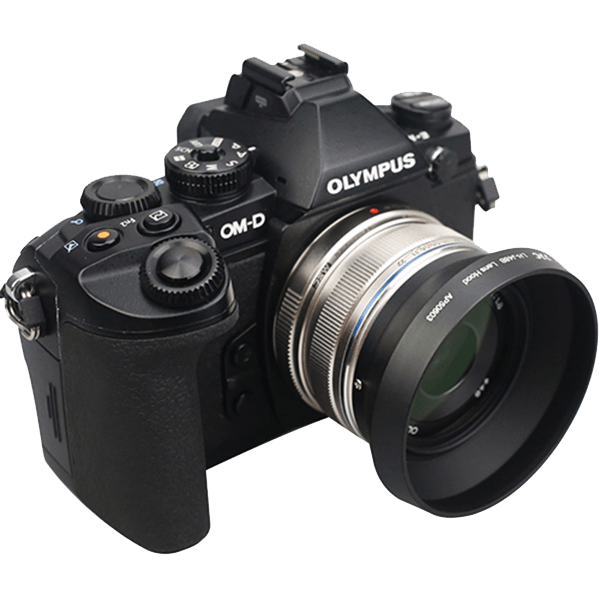 JJC LH-J48B Lens Hood replaces Olympus LH-48B black