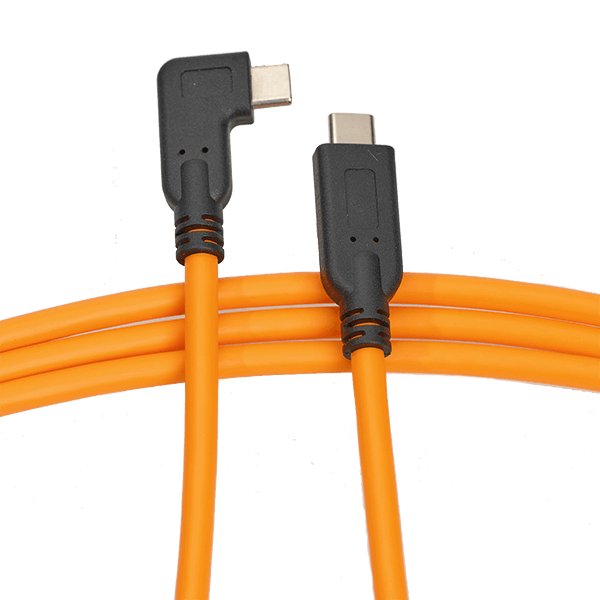 Tethered Cable USB-C to USB-C in Orange 4.6m