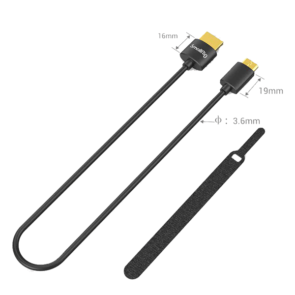 SmallRig Ultra Slim 4K HDMI Cable C to A 35cm 3040