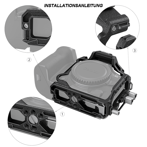 SmallRig halber Kamera Cage zu Canon EOS R5 R6 R5C 3656