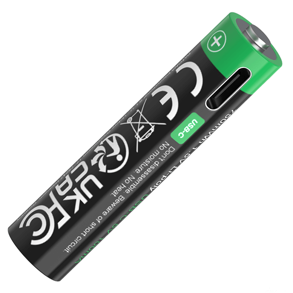 Wiederaufladbarer Batterie USB-C AAA-Akkus 750mWh Patona USB-C Anschluss detail