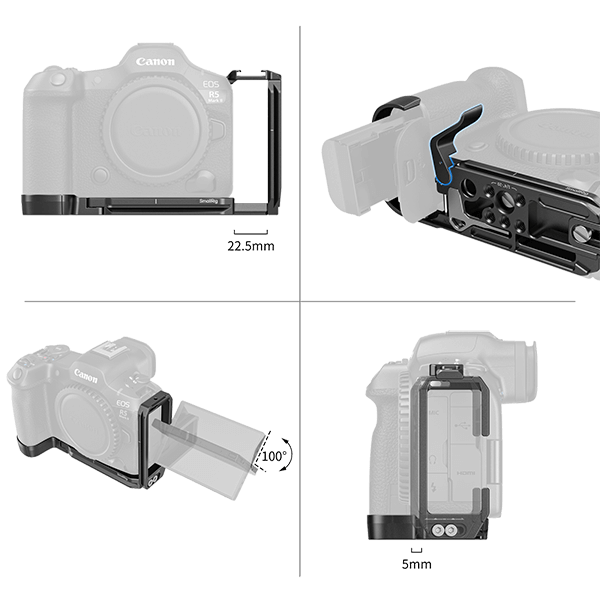SmallRig L-Winkel zu Canon EOS R5 Mark II 4983 detail