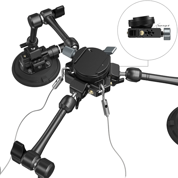 SmallRig Saugnapf Kamerahalterungsset SC-15K zu Fahrzeugaufnahmen