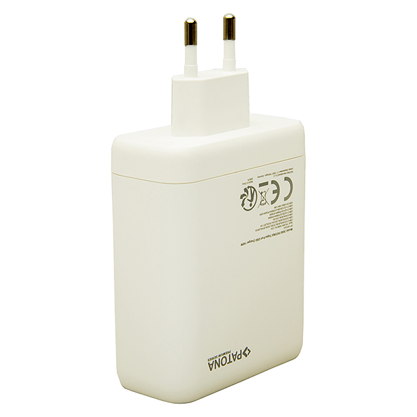USB C Ladegerät GaN 140W mit 4 Port in Weiss von Patona