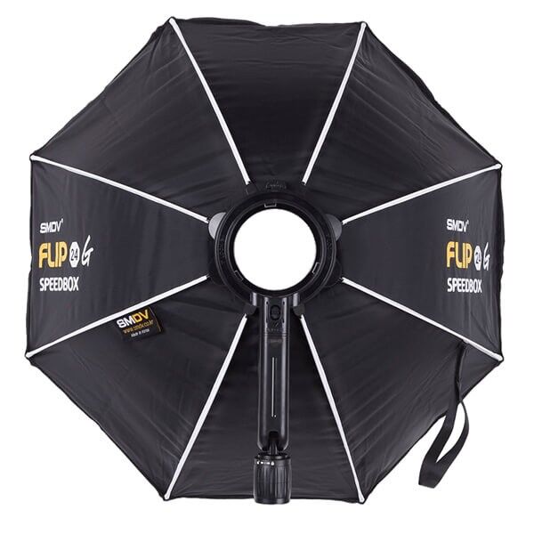 SMDV Speedbox-Flip 24 G achteckige Softbox für Aufsteckblitz hintereseite