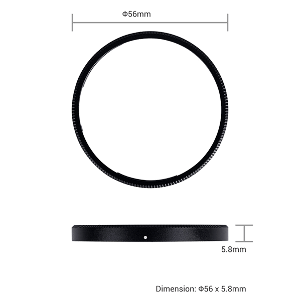 Objektiv-Dekorationsring zu Ricoh GR IIIx wie GN-2 in Grün Abmessungen