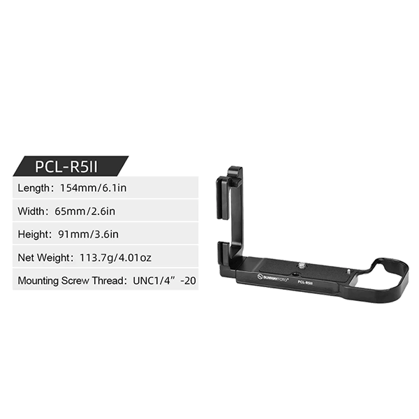 L-Winkel zu Canon EOS R5 Mark II mit Arca und Ronin