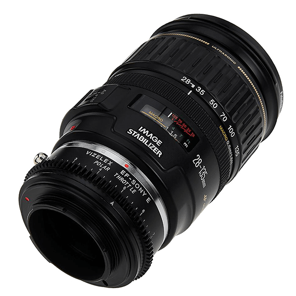 Objektivadapter Canon EF auf Sony E mit Polfilter von Fotodiox