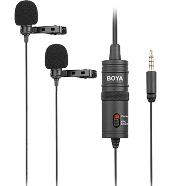 Boya BY-M1DM Dual Lavalier Mikrofon for Smartphone Mono