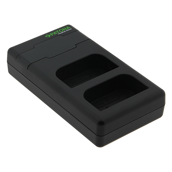 Doppel USB C Ladegerät zu Olympus BLX-1 von oben