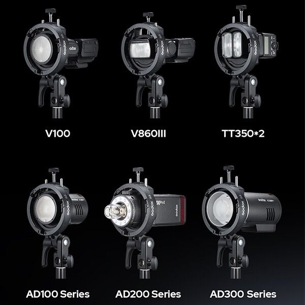 Godox S3 Speedlite Bracket mit Bowens Mount Kompatibilität