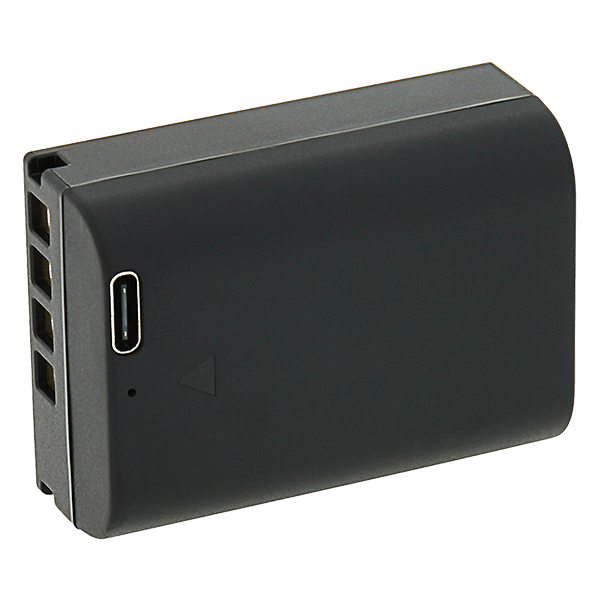 Akku Olympus BLX-1 mit USB-C Input von Patona Anschluss