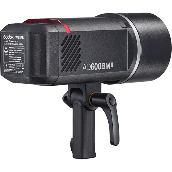 Godox AD600BM-2 Studioblitz mit Akku ohne TTL seitliche ansicht mit Akku
