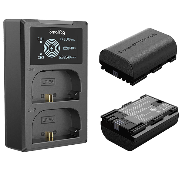 SmallRig LP-E6NH Kamera Akku und Ladegerät Set 3821