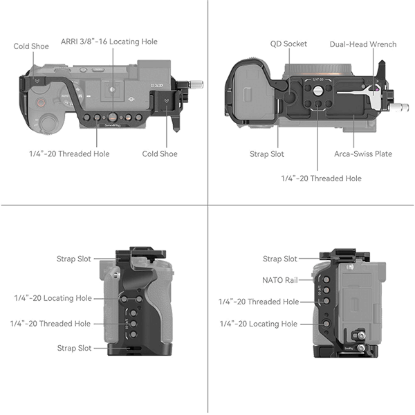 SmallRig Kamera Cage zu Sony Alpha 7C II und Alpha 7CR 4422 SmallRig Kamera Cage zu Sony Alpha 7C II und Alpha 7CR 4422