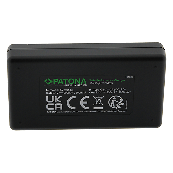 Doppel USB C Ladegerät zu Fuji NP-W235 unterseite
