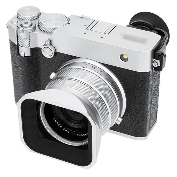 Side view of the Fujifilm GFX100RF eyecup