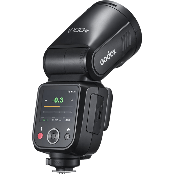 Godox V100 zu Canon Aufsteckblitz mit Akku