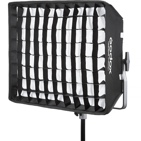 Detailed view of the honeycomb grid of the Godox softbox