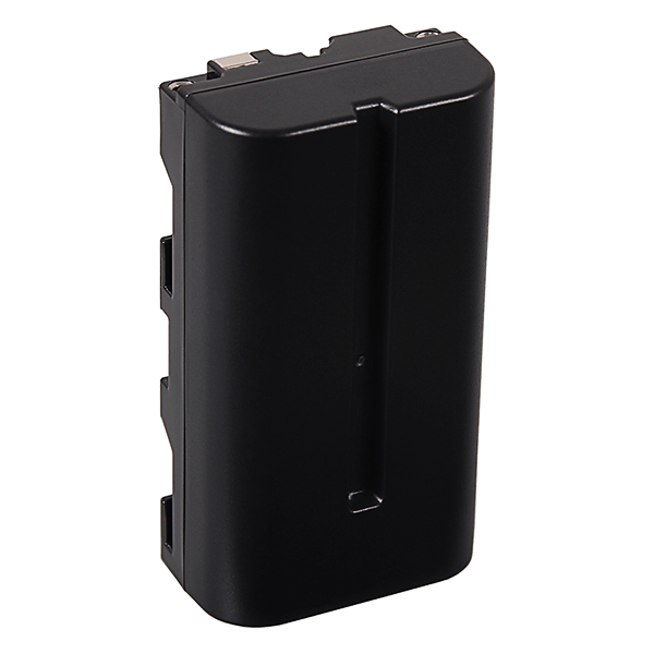 Akku für Sony NP-F550 von Patona Premium stehend rückseite