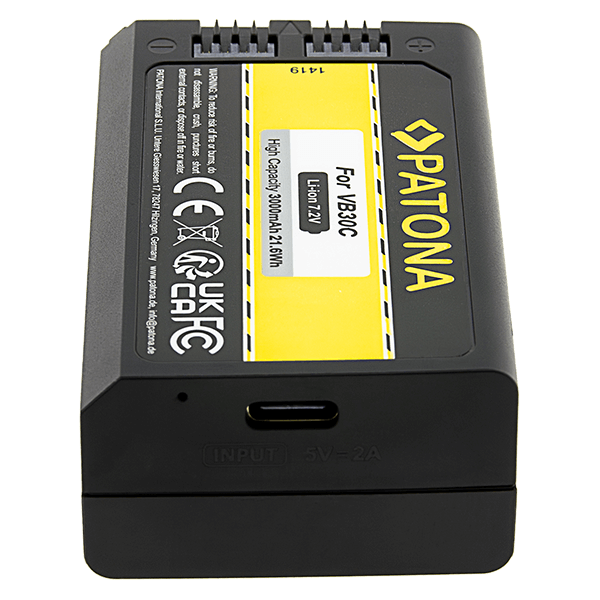 Patona Akku zu Godox V1 Pro wie Godox VB30 USB-C Anschluss