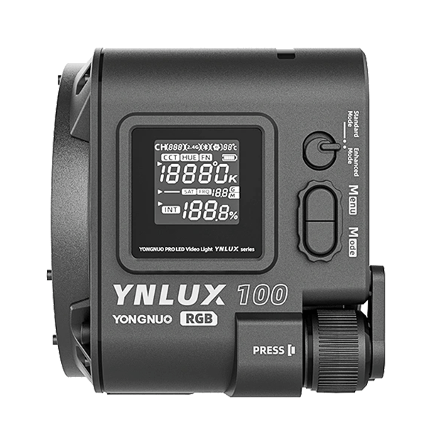 Yongnuo YN LUX100 Bedienpanel und Display