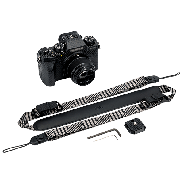 Kameragurt in schwarz grau mit Schnellverschluss QRS-M1-SG von JJC