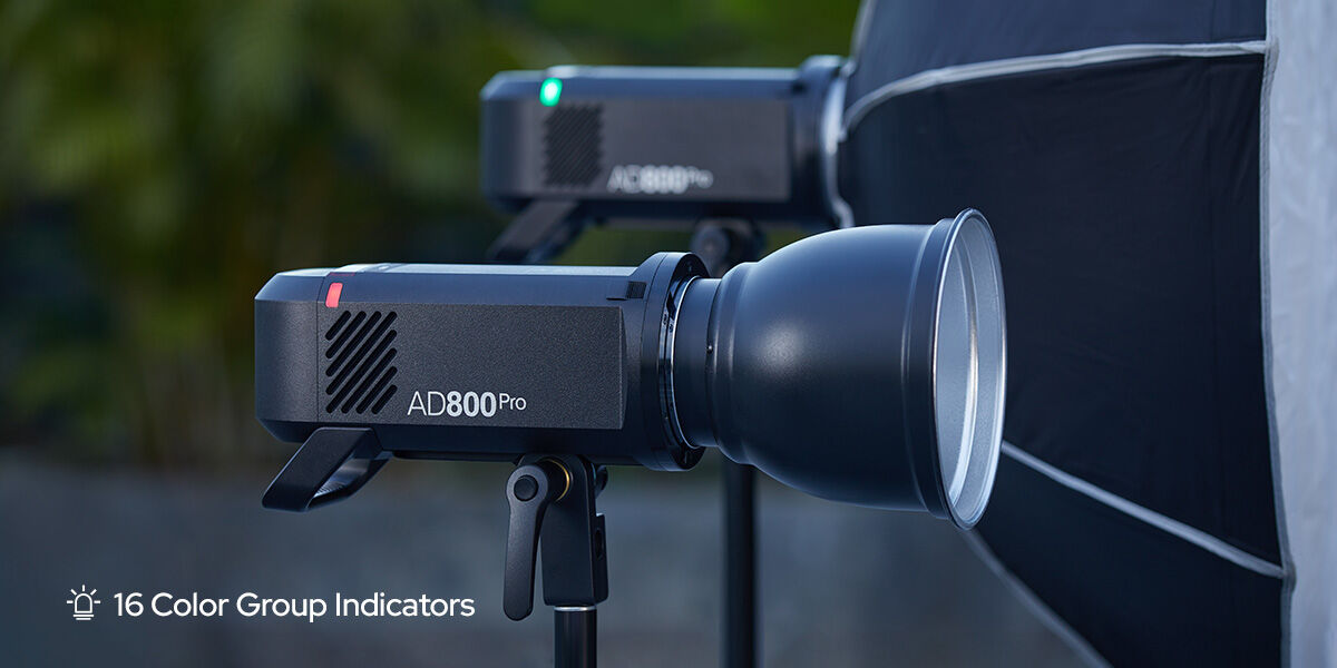 Godox AD800Pro farbige Gruppenanzeige