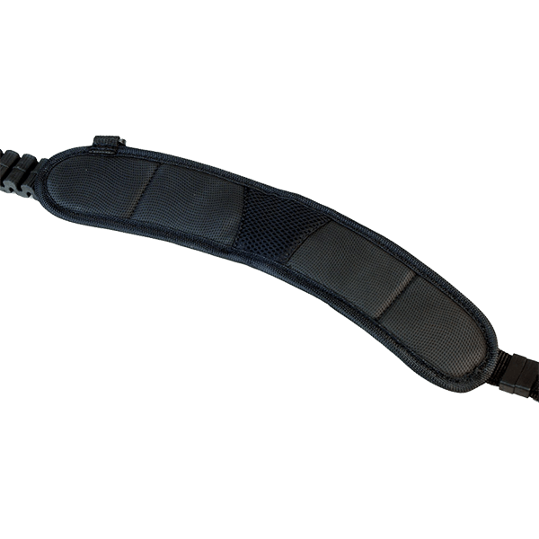 Kameragurt Sun Sniper Rotaball Pro in schwarz Vergleich mit Siegel Schulterpolster innen