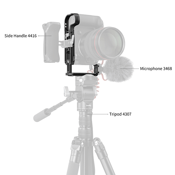 SmallRig L-Winkel zu Canon EOS R5 Mark II 4983 auf Stativ