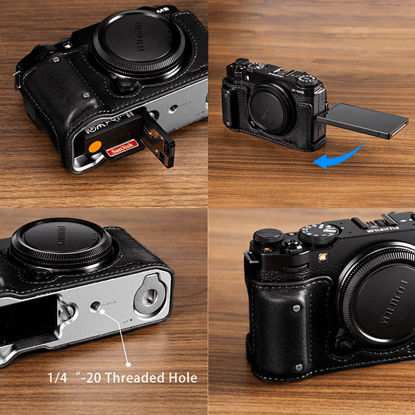 SmallRig Leder half case set zu Fujifilm X-M5 in schwarz