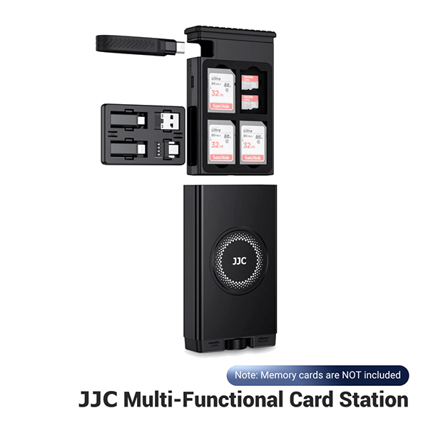 SD Kartenleser und Aufbewahrung in einem von JJC in schwarz